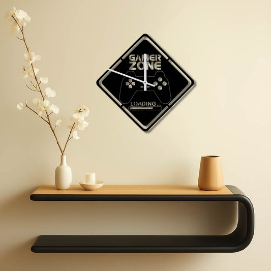 GAMER ZONE LOADING METAL WALL ART CLOCK