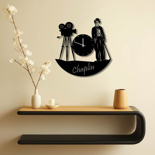 CHARLIE CHAPLIN METAL WALL ART CLOCK