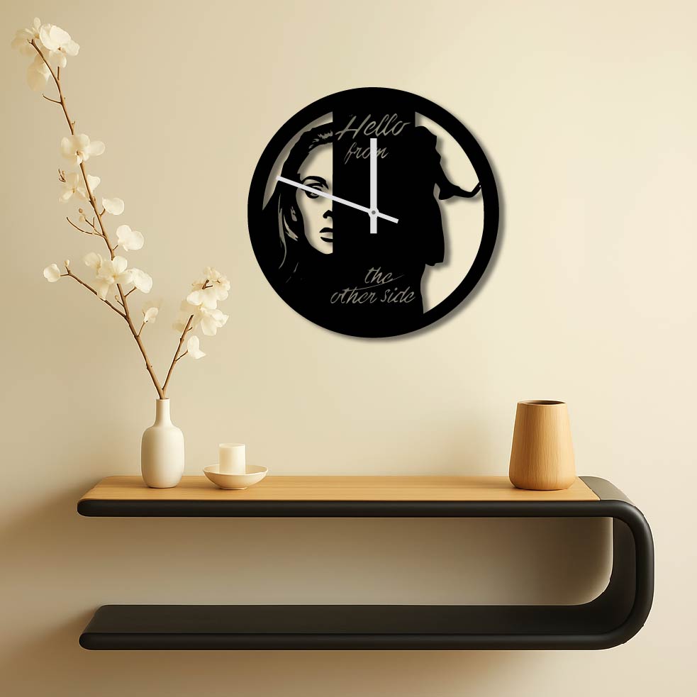 ADELE HELLO METAL WALL ART CLOCK