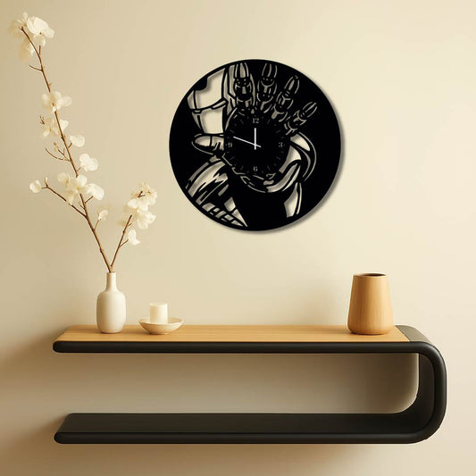 IRONMAN CUTOUT METAL WALL ART CLOCK
