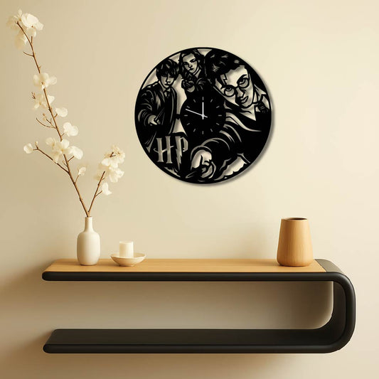 HARRY POTTER TRIO PATTERN METAL WALL ART CLOCK