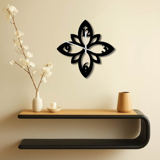 FLOWER METAL WALL ART CLOCK