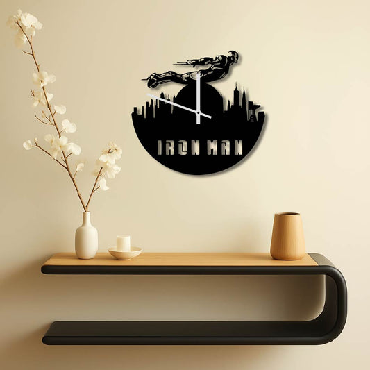 IRONMAN FLYING METAL WALL ART CLOCK