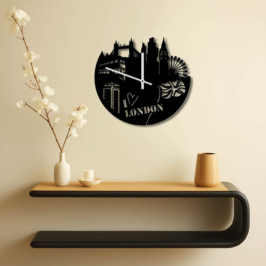 I LOVE LONDON METAL WALL ART CLOCK