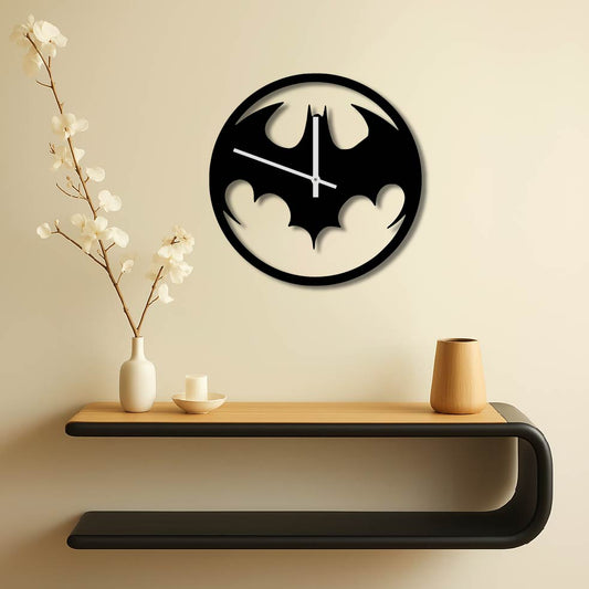 BATMAN LOGO METAL WALL ART CLOCK