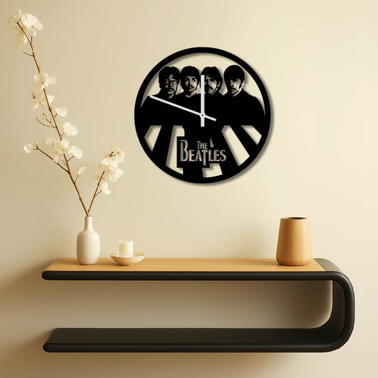 THE BEATLES METAL WALL ART CLOCK