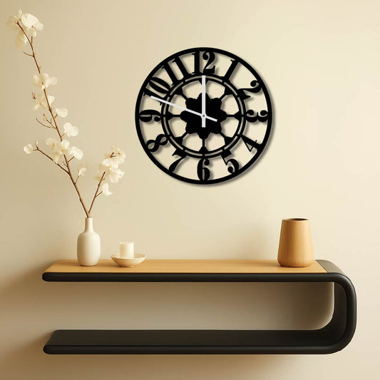 BIG NUMBERS METAL WALL ART CLOCK