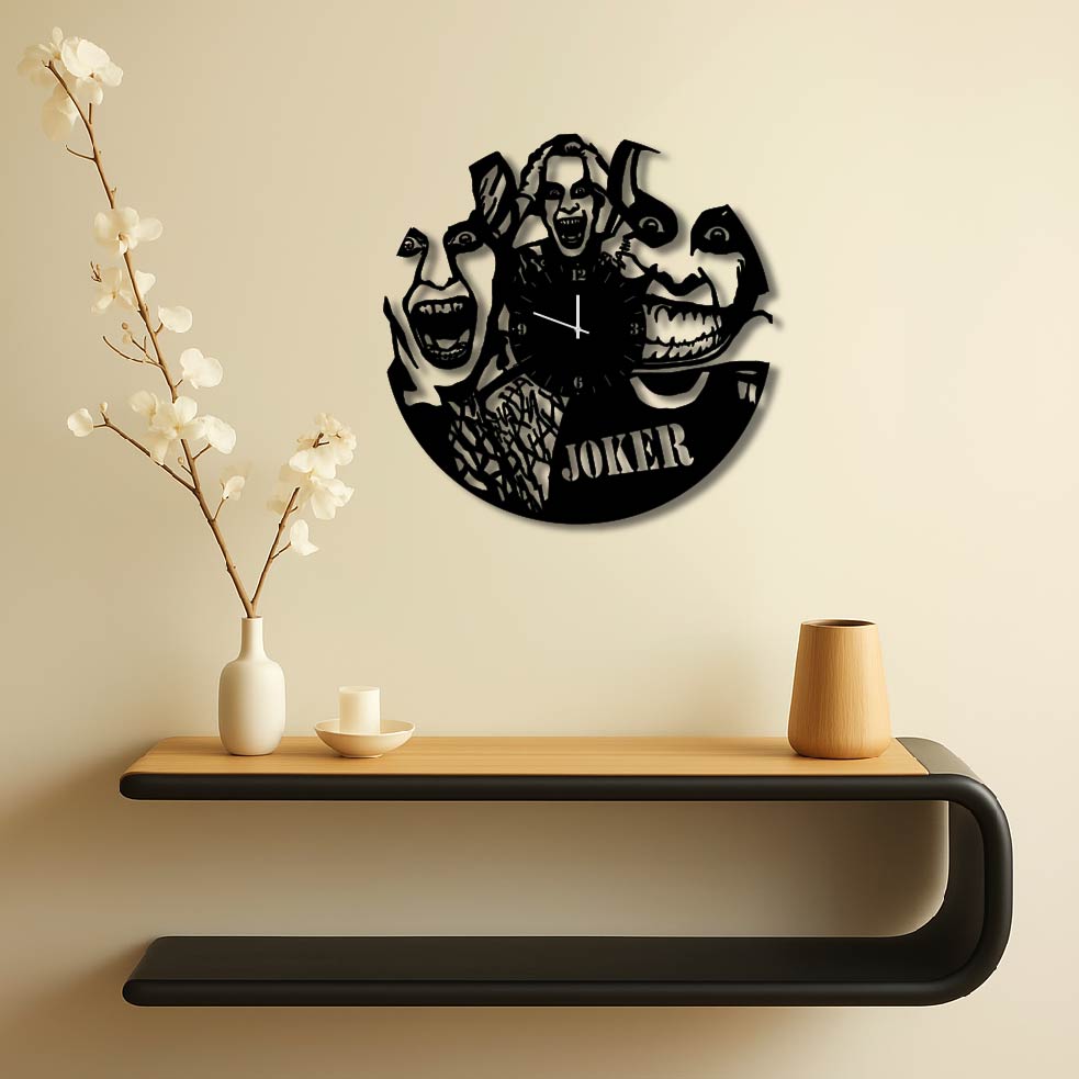 SUICIDE SQUAD JOKER METAL WALL ART CLOCK