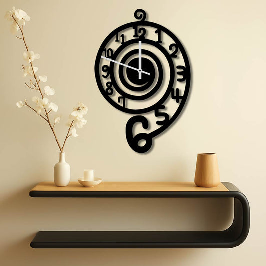 SHELL METAL WALL ART CLOCK