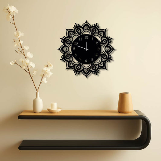 MANDALA METAL WALL ART CLOCK