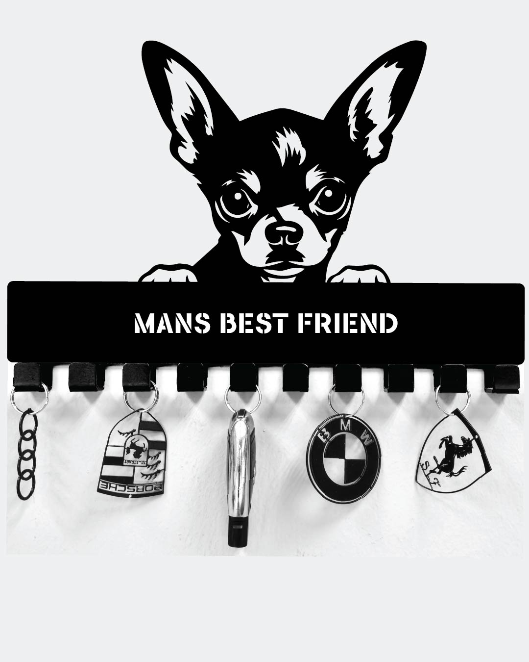 Chihuahua Dog Keyholder Steel / Metal