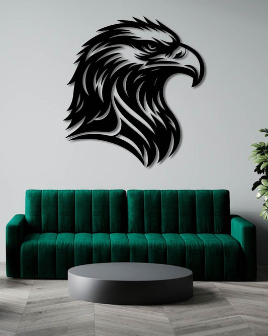 Eagle Head Metal Wall Art Frame