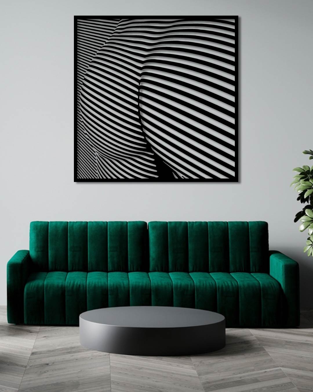 Linear Metal Wall Art Frame