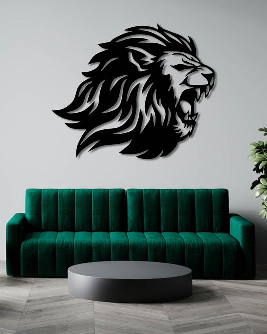 Roaring Lion Metal Wall Art Frame