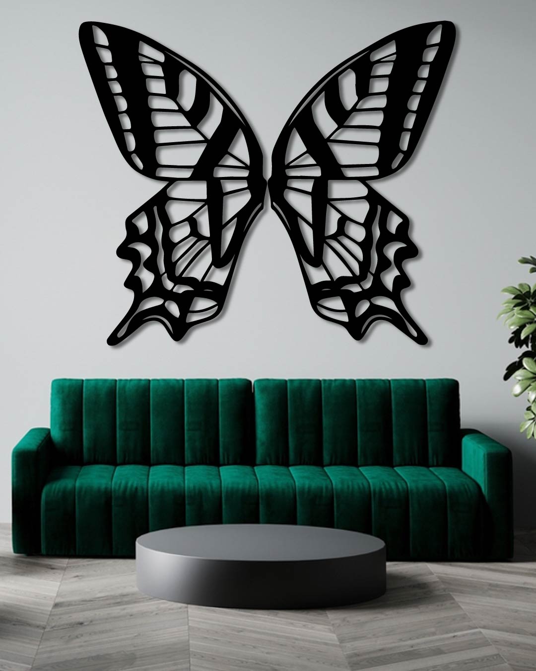 Butterfly Metal Wall Art Frame