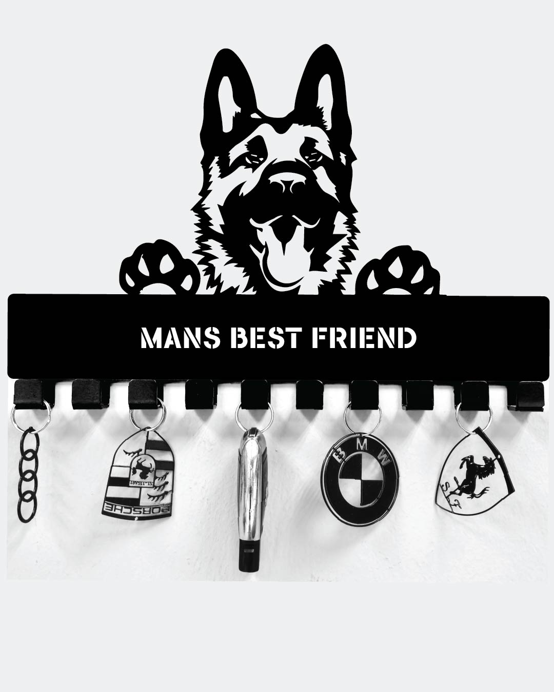 GERMAN SHEPHARD PUPPY Dog Key holder Steel / Metal