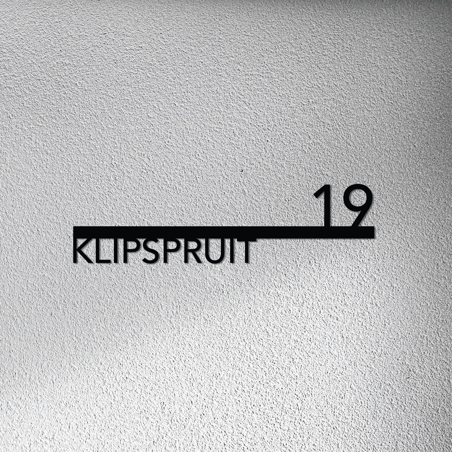 HOUSE NUMBER HORIZONTAL CUTOUT DESIGN 1 METAL WALL ART