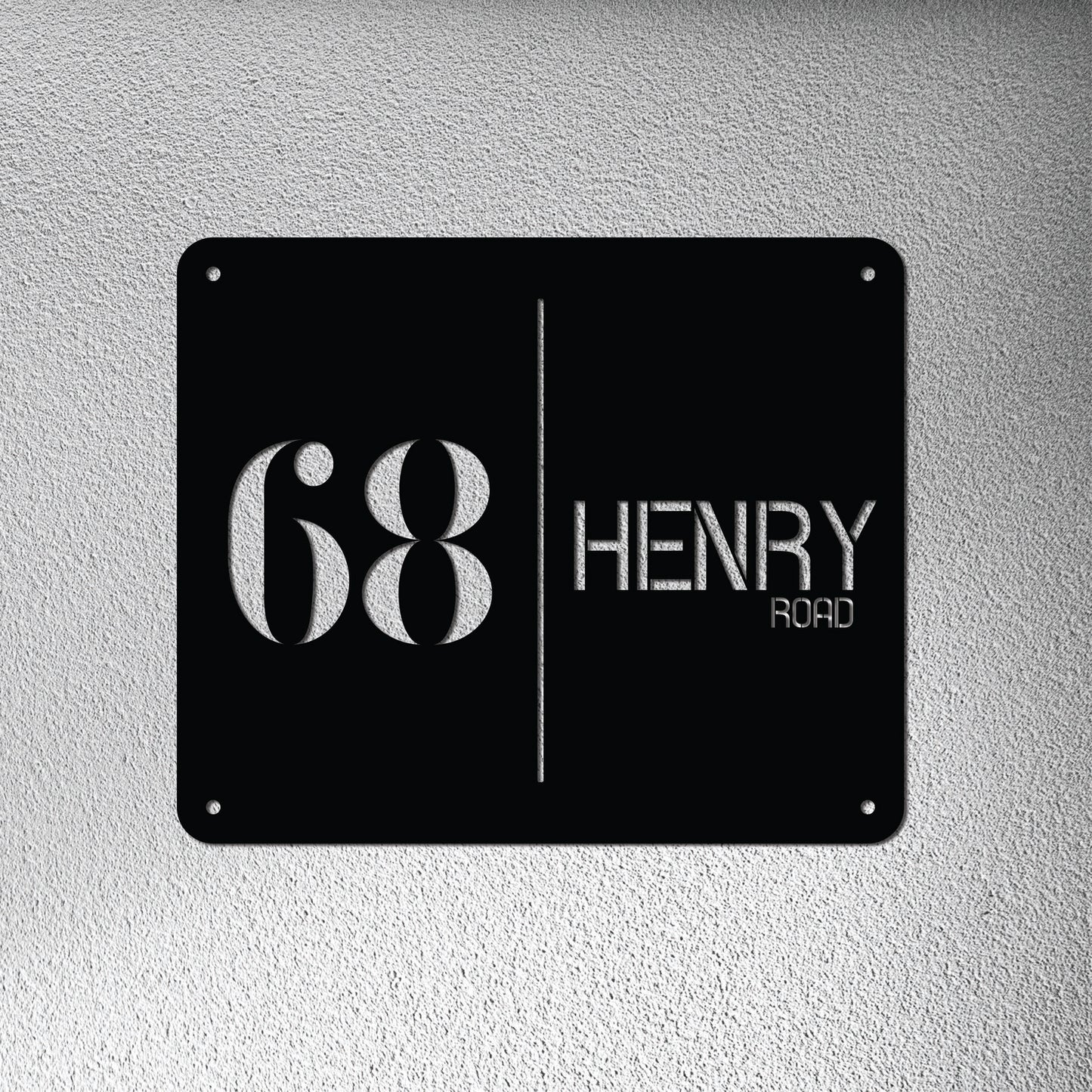 HOUSE NUMBER PLATE DESIGN 2 METAL WALL ART