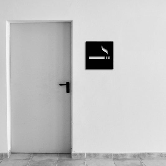 SMOKING ZONE SIGN METAL WALL ART