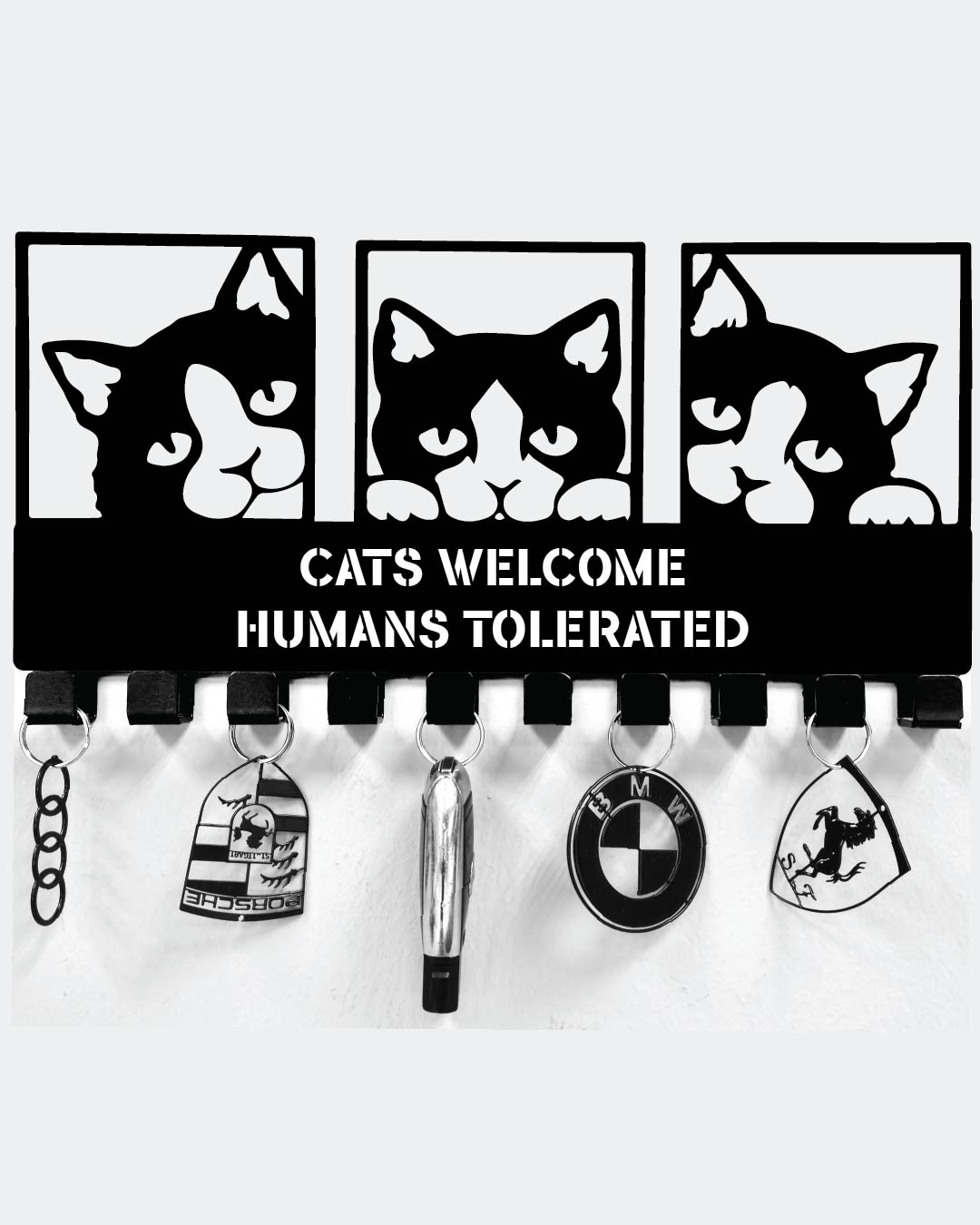 KITTEN 3 BLOCKS Keyholder Steel / Metal