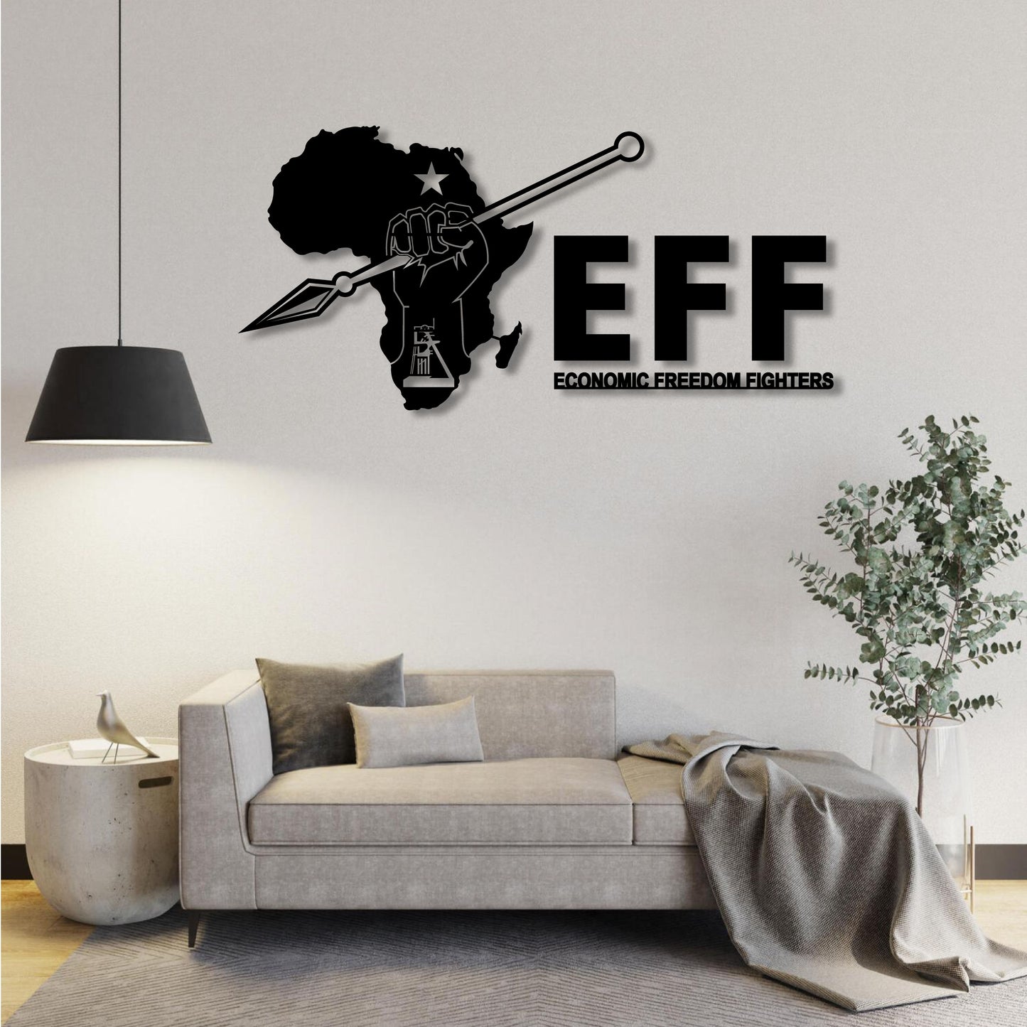 ECONOMIC FREEDOM FIGHTERS EFF LOGO METAL WALL ART