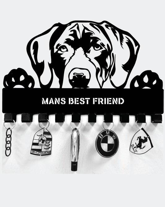 Dog "Mans best friend" Leash and key holder Steel / Metal