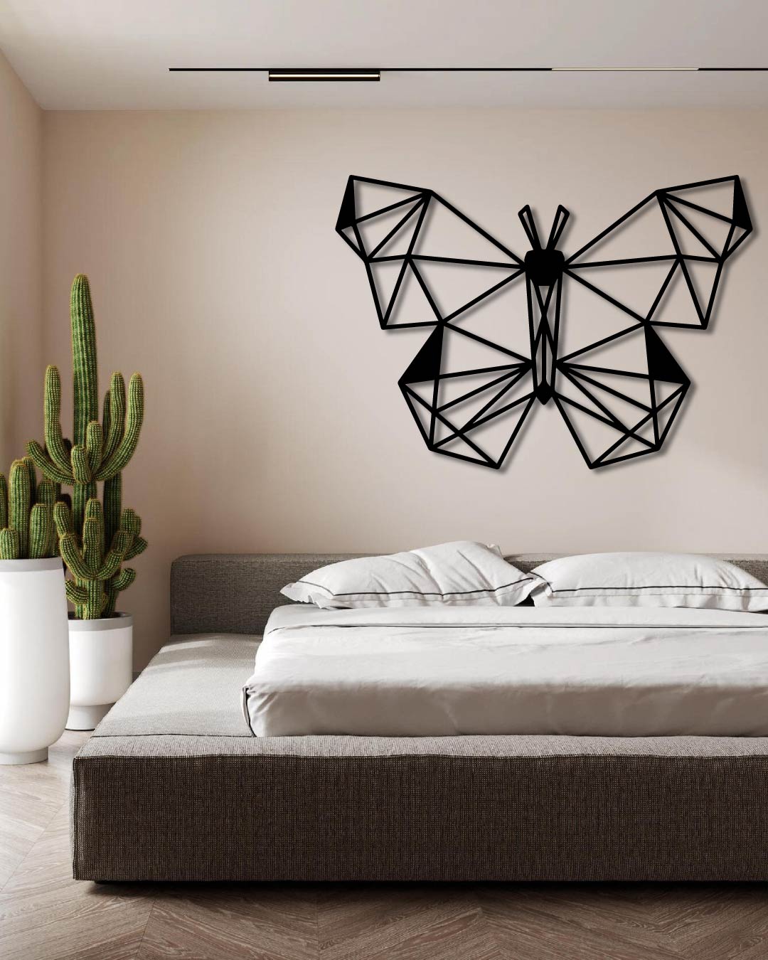 Geometric Butterfly Metal Wall Art Frame