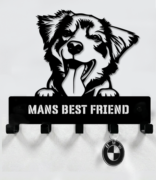 Dog Puppy Design No.2 Leash, Collar and Key holder Steel / Metal