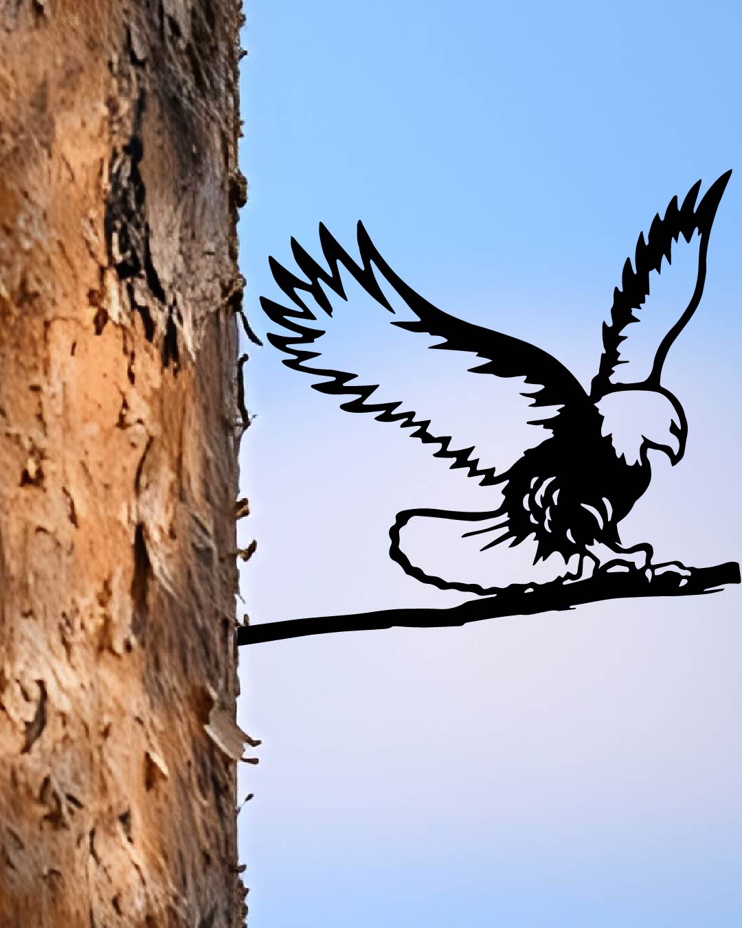 EAGLE Bird knock in metal art silhouette