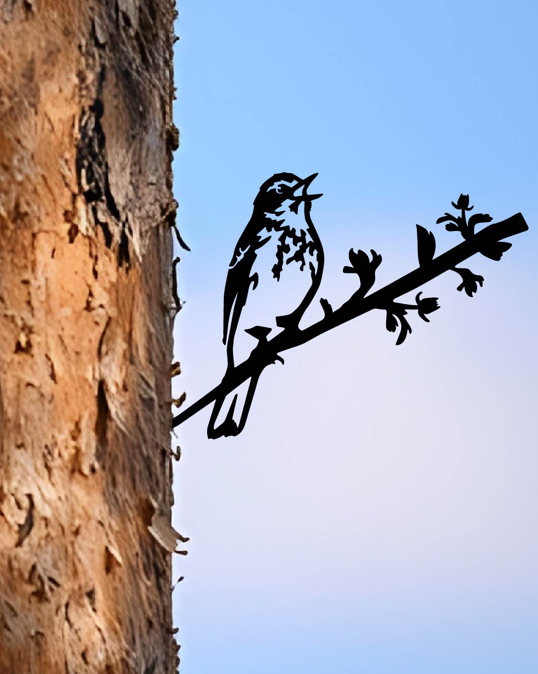 TREE PIPIT Bird knock in metal art silhouette