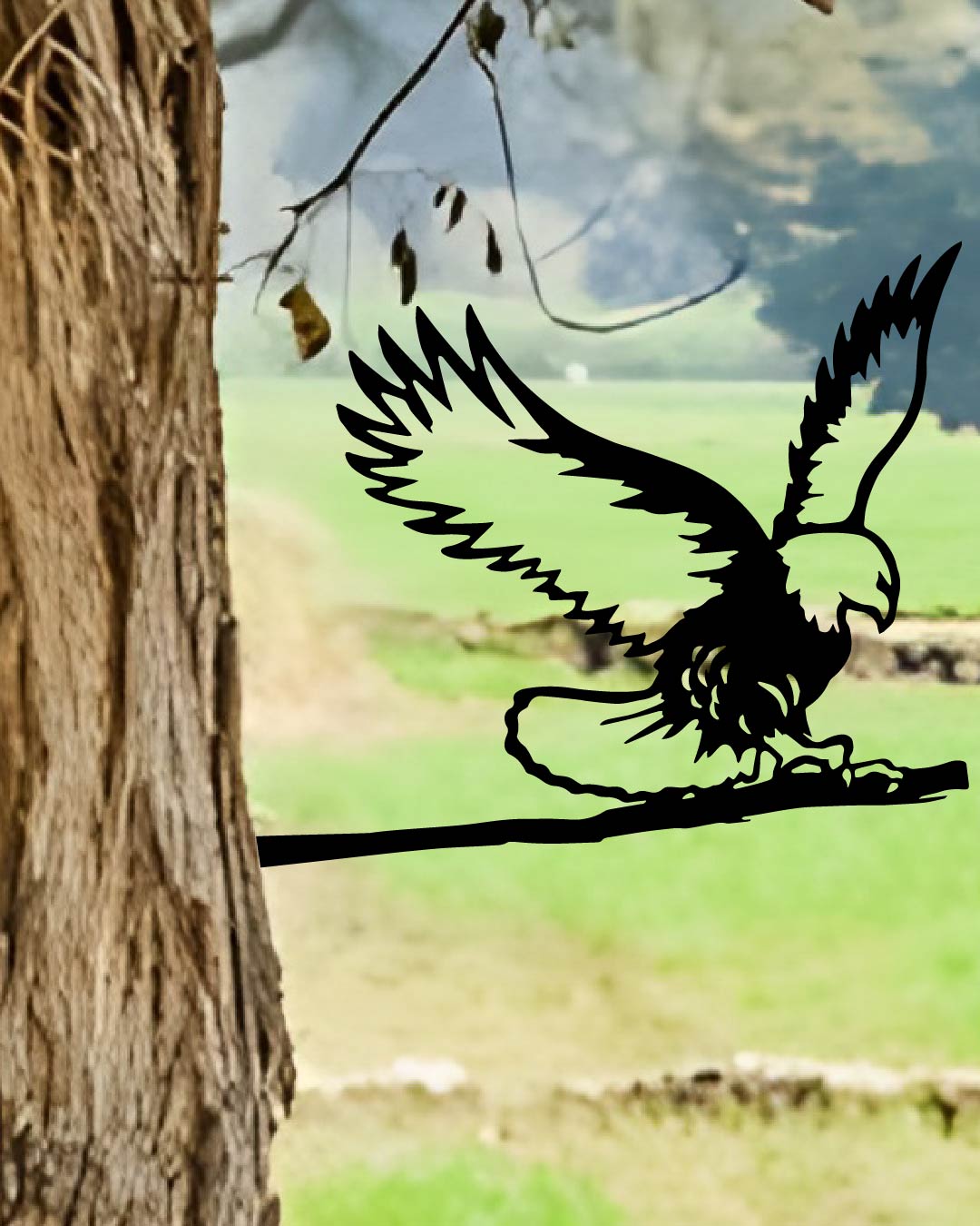 EAGLE Bird knock in metal art silhouette